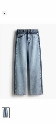 Stella McCartney H&M Two-Tone Straight-Leg Jeans US 2