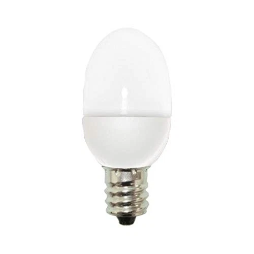 C7 LED Light Bulb 0.5W (4W Eq) 2 Pack, Frosted Filament, E12 Candelabra Base - Image 2 of 2