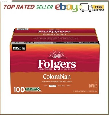 Folgers Medium Roast K-Cup Coffee Pods, 100% Colombian (100 ct.)