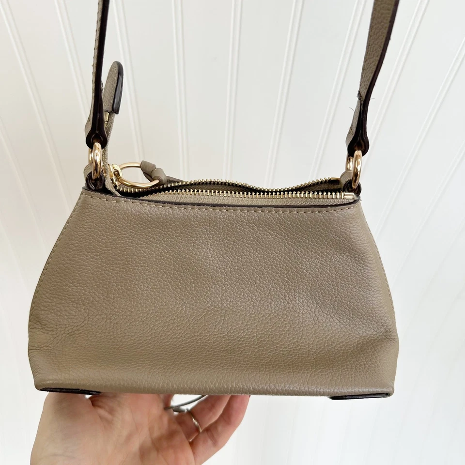 Bandolera See by Chloé Mini Joan Cemento Beige Gris Cuero Gamuza Bolso Cartera Foto 4 de 4