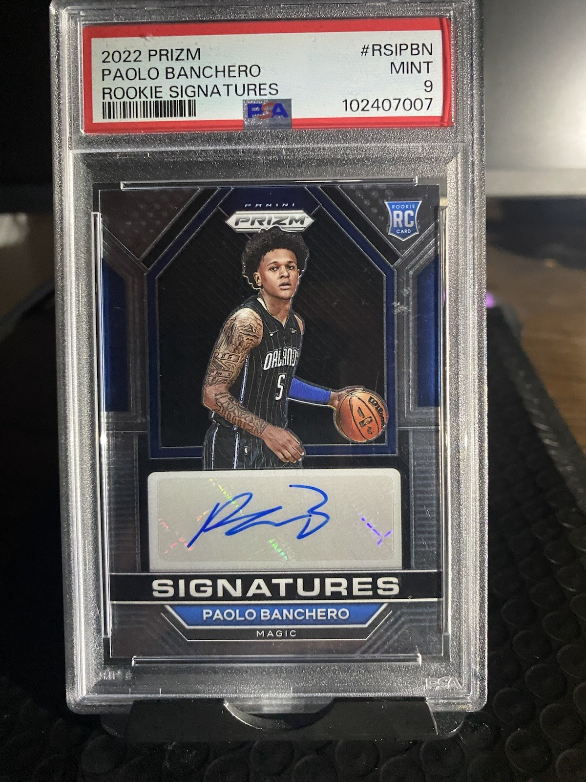 2022 Panini Prizm Rookie Signatures Paolo Banchero PSA 9 #RSIPBN