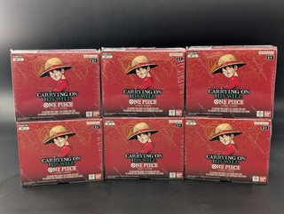 Lot of (6) One Piece OP 13 Carrying On His Will English Sealed Booster Boxes
