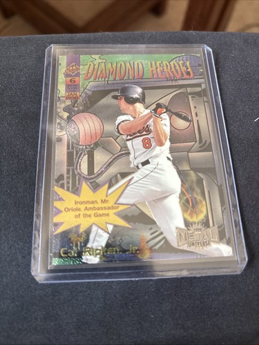 Cal Ripken Jr 1998 Fleer Skybox Metal Universe DIAMOND HEROES Card #6 of 6 DH - Picture 3 of 4