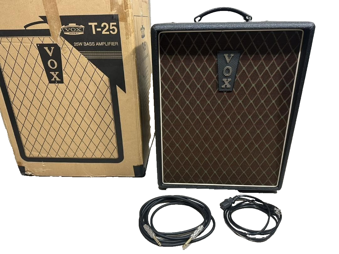 VOX T-25 ベースアンプ コンボ 25W ボックス ビートルズ クラシック VOX T-25 Bass Amplifier Combo 25W, Operation confirmed, Good 