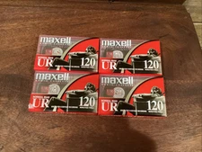 4 PACK MAXELL UR-120 NORMAL BIAS BLANK CASSETTE TAPES  ~~ BRAND NEW SEALED ~~