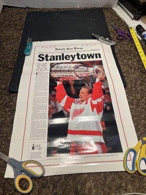 DETROIT RED WINGS DETROIT FREE PRESS ''STANLEYTOWN''  Commemorative 16 X 24 APPROX