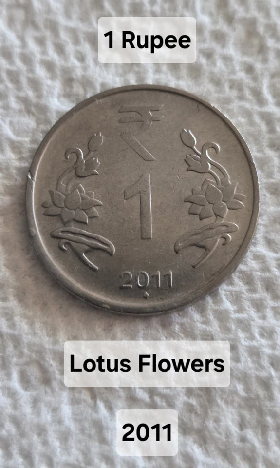 INDIA 🇮🇳 ONE (1) RUPEE COIN 2011 - Image 2 of 2