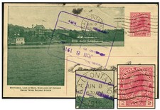 CANADA 2¢ DIE II ADMIRAL PSC BRITTANNIA GTR I14