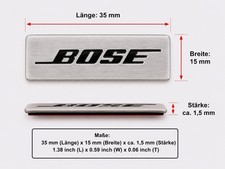 4x Bose Lautsprecher Aufkleber Car Audio 3D Aluminium Emblem Abzeichen