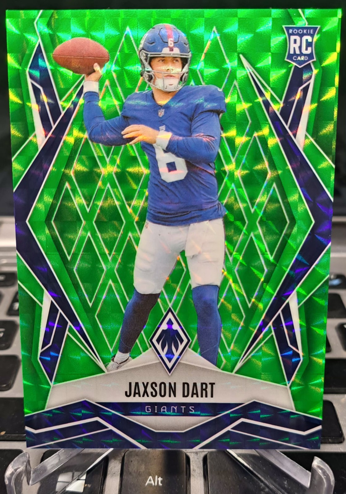 2025 Panini Phoenix - Rookie Jaxson Dart #200 Lime Green Pyramids /285