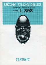 Vintage Sekonic Studio Deluxe Model L-398 Manual ORIGINAL