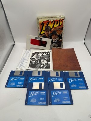 Indiana Jones The Last Crusade Atari ST Video Game Big Box 100% Complete Glasses