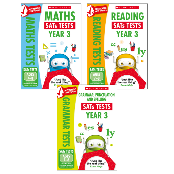 SATs Tests Year 3 Home Learning Set National Curriculum (Age 7-8) FREE P+P