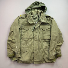 Vintage US Army M-65 Jacket Mens Small Cold Weather Military Field Coat Hooded