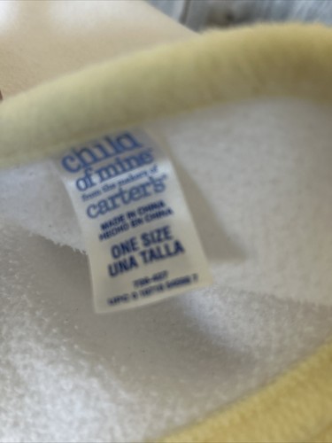 Carter's CHILD of MINE Baby Blanket Lovey Ducks Yellow White Fleece Mom & Babies - Picture 5 of 6