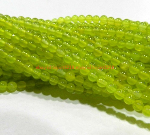 8mm Green Peridot Gemstone Round Loose Beads 15" Strand AAA - Picture 10 of 12
