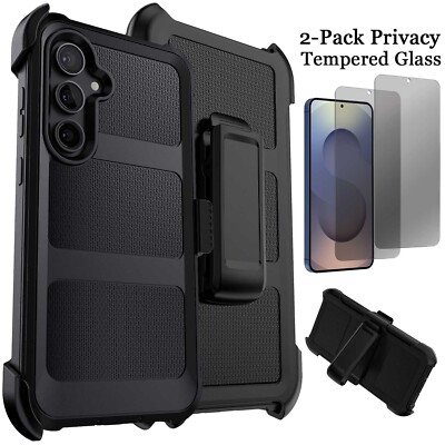 For Samsung S25/Plus/Ultra Heavy Duty Clip Case Cover / Privacy Screen Protector