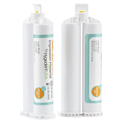 VPS IMPRESSION MATERIAL LIGHT BODY REGULAR SET 2 x 50 ML HYGEDENT USA