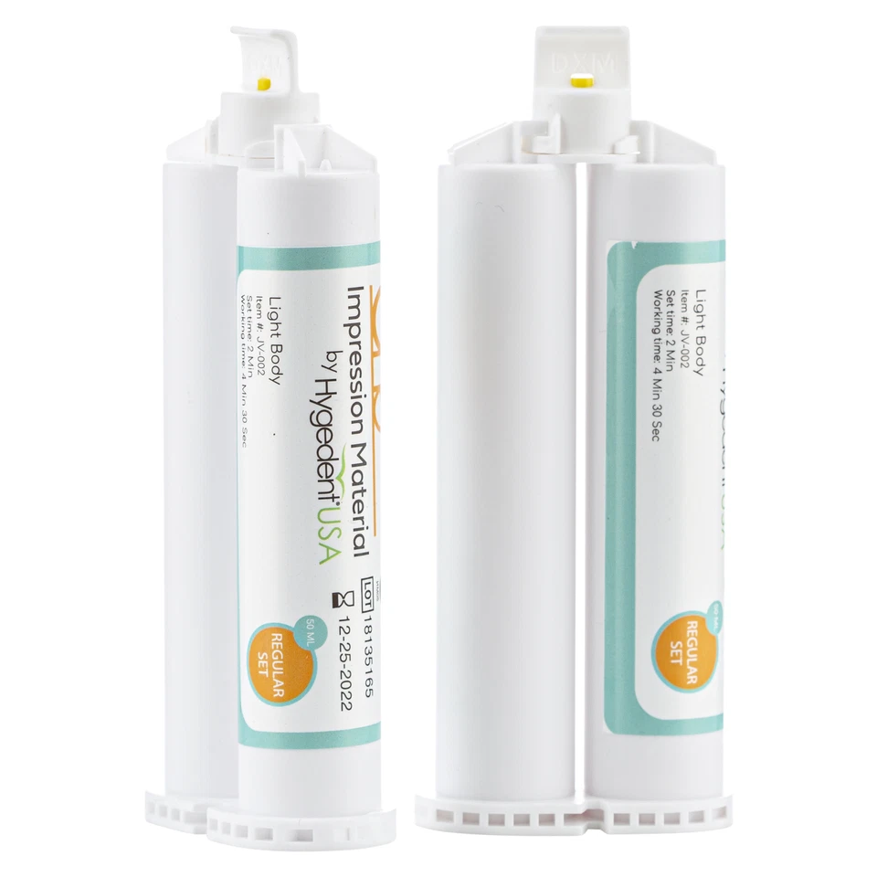 HOUSE BRAND VPS IMPRESSION MATERIAL LIGHT BODY REGULAR SET 2 x 50 ML HYGEDENT USA