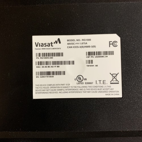 ViaSat Afterburner RG1100 WiFi Gateway Router & Power Supply - New Open Box - Picture 4 of 5