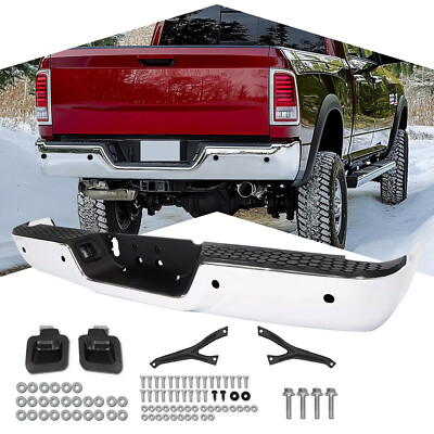 Chrome Rear Bumper Assembly For Ram 2500 3500 2013-2018 With Sensor Holes