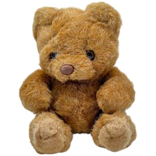 Sweetie Russ Berrie Brown Teddy Bear 7.5" Sitting Plush Stuffed Animal Vintage