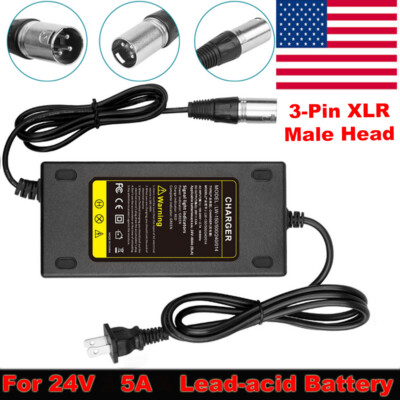 DC29V 5A 3-Pin XLR 24V Lead-acid Battery Charger For Mobility