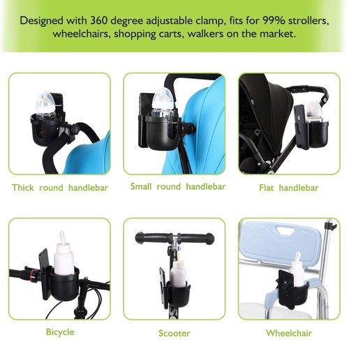 Accmor Stroller Cup Holder with Phone Holder, Bike Cup Holder, Universal Cup - Picture 9 of 9