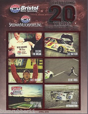 2016 BRISTOL ''CELEBRATING 20 YEARS BATTLE @ BRISTOL EARNHARDT'' NASCAR POSTCARD