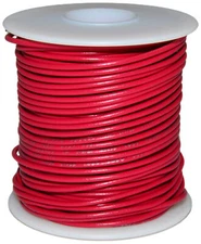 100 Feet Red 22 Gauge Stranded Hook-Up Wire, Tinned Copper, PVC Insulation