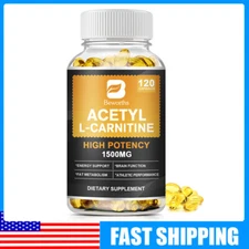 ACETYL L-CARNITINE 1500mg Capsules Nervous System Health Antioxidant Supplement