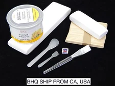 GIGI FACIAL HONEE WAX+MUSLIN EPILATING STRIP, SPATULAS, FACIAL BRUSH