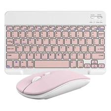 Lightweight ，Rechargeable & Portable Wireless Keyboard and Mouse for iPad & Mac