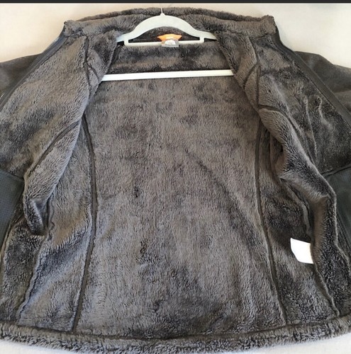 Nike ACG Fleece Thermal Jacket Womens Size S Full Zip Faux Fur Lined Gray Pink - Picture 7 of 9