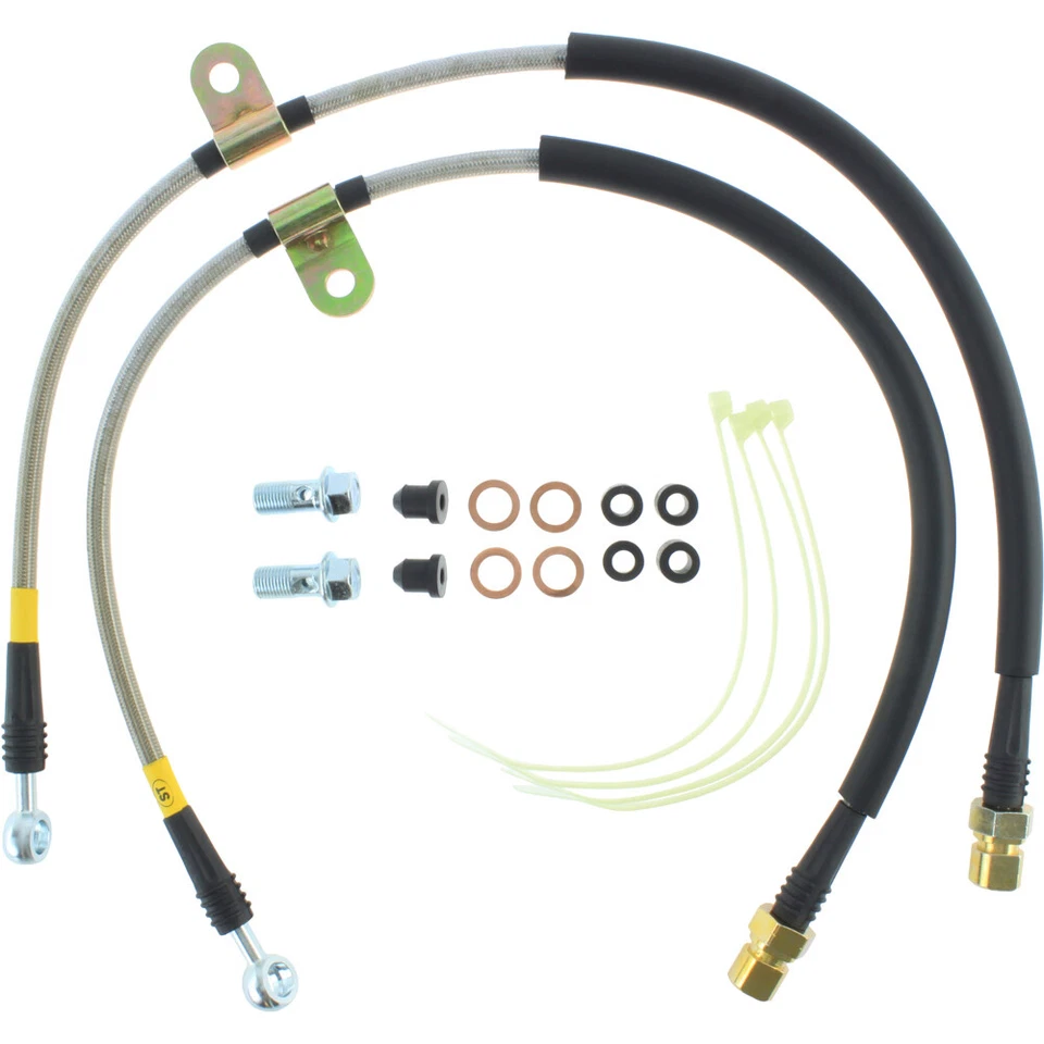 StopTech 950.61022 Front Braided Stainless Brake Line Kit for 2012-14 Ford F-150 - Image 2 of 2