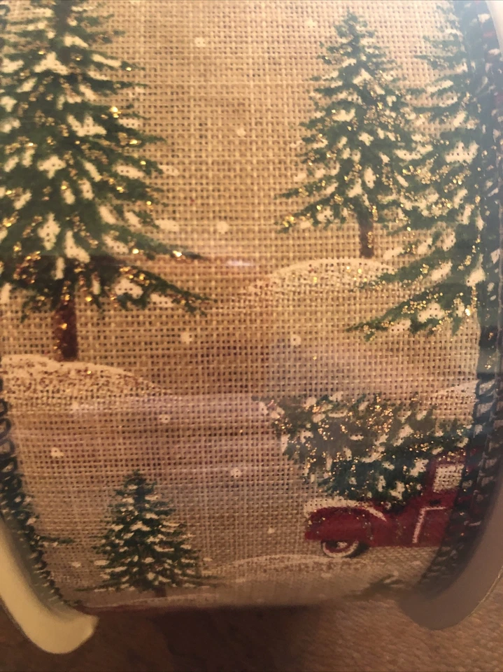 50 Yards Christmas Truck Wired Ribbon - Image 2 of 4