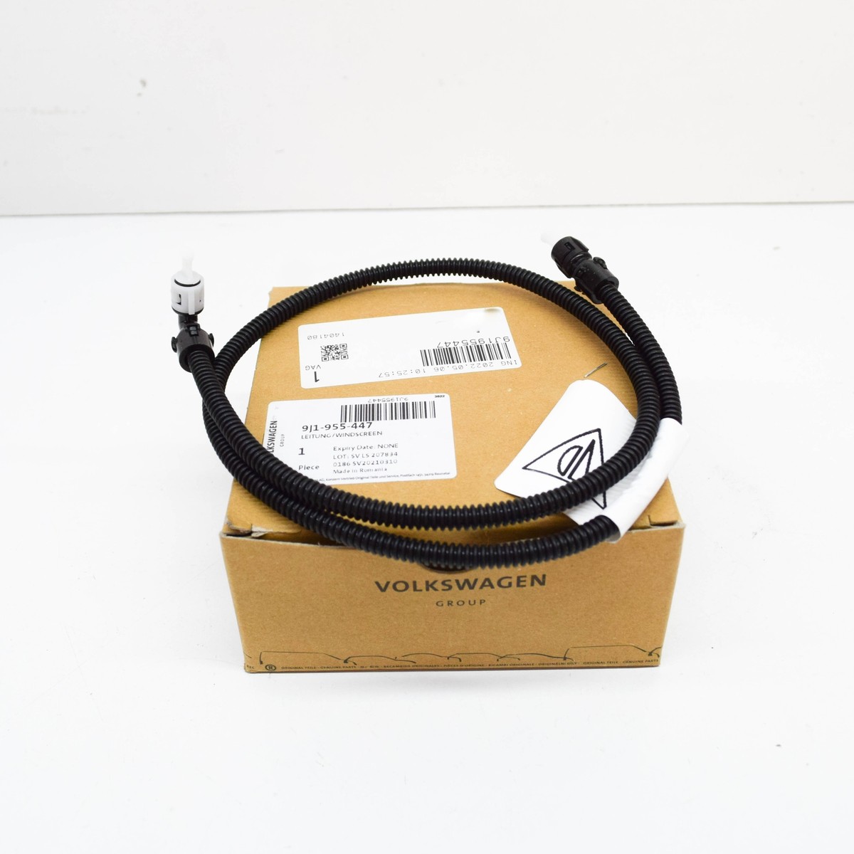 PORSCHE Taycan Front Headlight Washer Nozzle Pipe 9J1955447