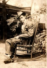 RPPC  Dapper Young Man in Rocking Chair  Real Photo  Postcard  c1910