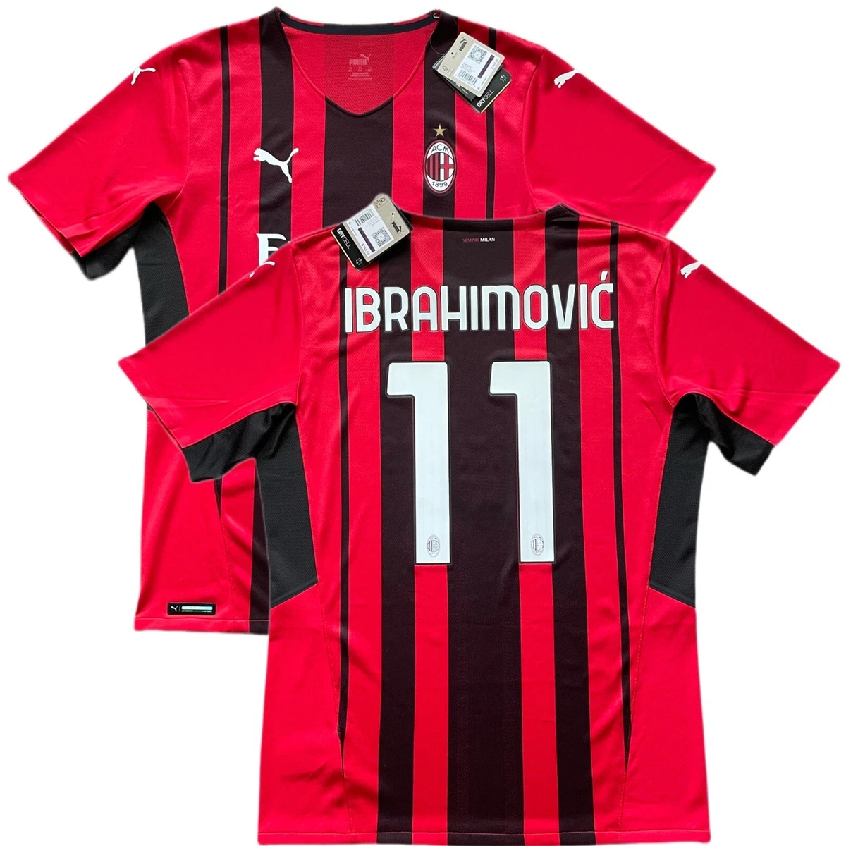 Camiseta de la 1.ª equipación del AC Milan 2021-22 dorsal Ibrahimović 11