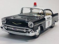 New 5 Kinsmart 1957 Chevrolet Bel Air Police Car 140 Chevy Cop Diecast Model