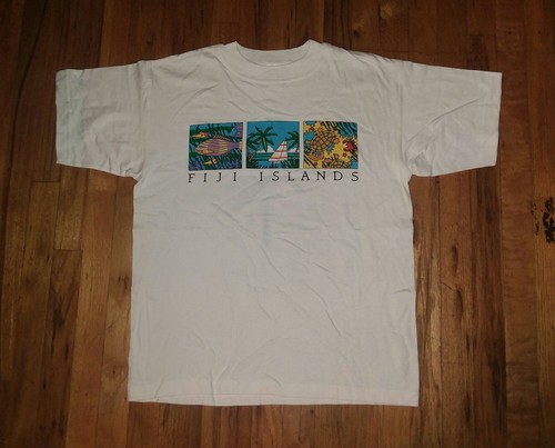 vintage Fuji Islands t-shirt tropical fish turtle sailboat beach vacation - Picture 4 of 5