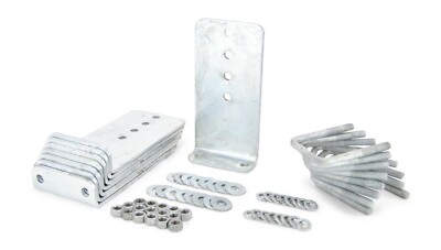 (8) 10 inch Galvanized L-Type Boat Trailer Bunk Bracket Kit 3 x 3 Crossmember