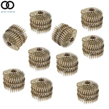 3600Pcs 7/8'' ×.120'' Smooth Galvanized Shank Coil Roofing Nails 15 Degree