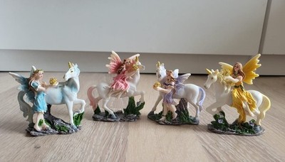 Elfe Fee Fairy Figur mit Einhorn Fantasy Geschenk Sammler Deko 7cm