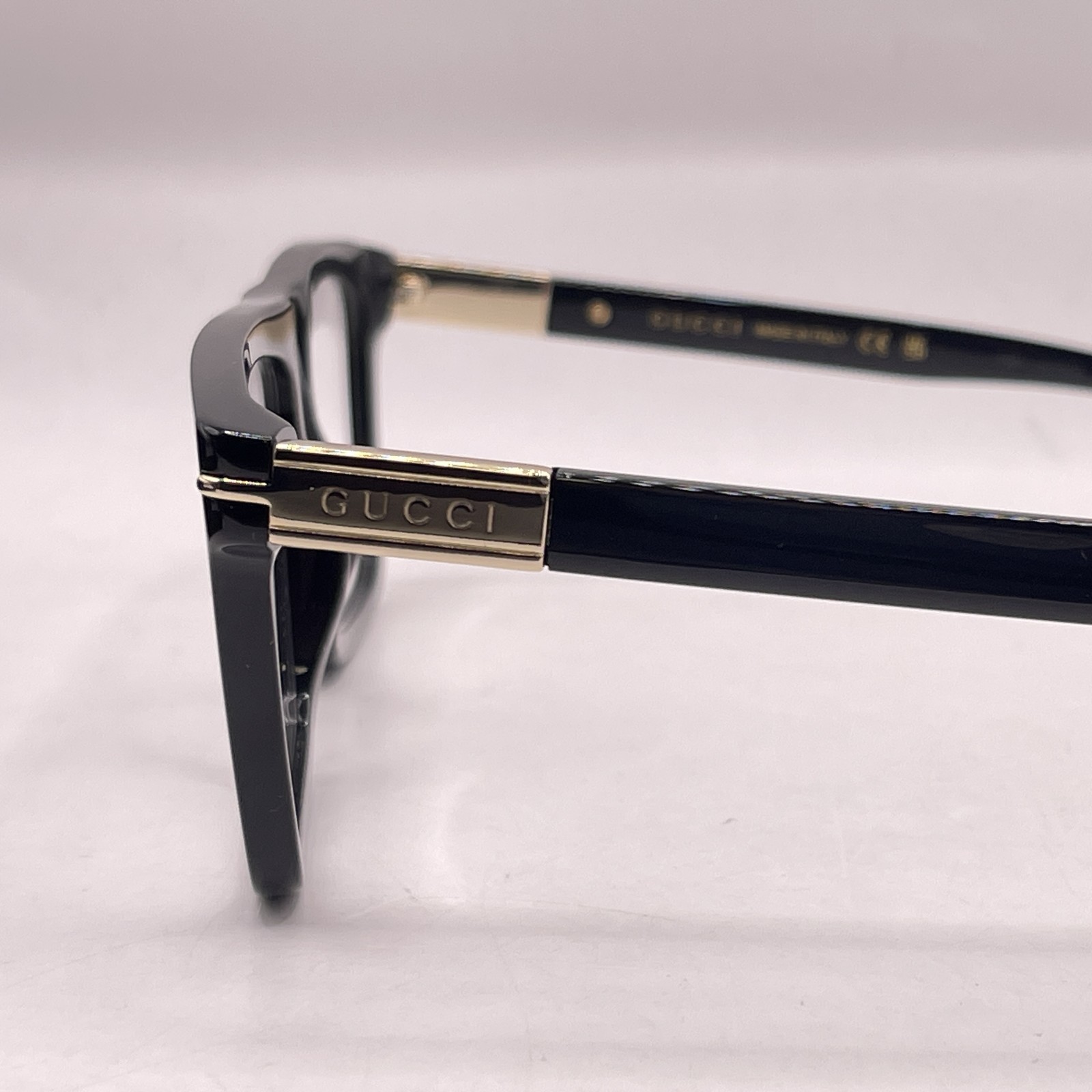 Gucci Mens Large Square Full Rim Eyeglasses GG1504O Black Pre-Owned thumbnail 5