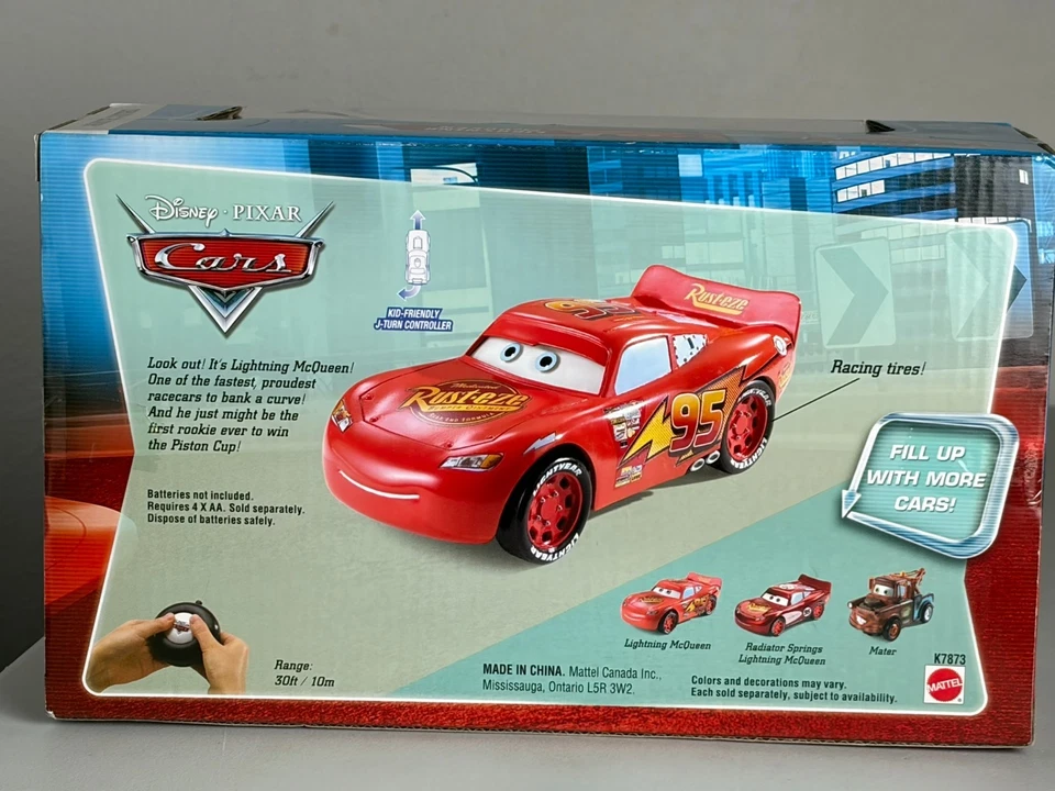 2009 Disney Cars Lightning McQueen Remote Control 27 MHZ Mattel Very RARE - Image 2 of 4