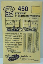Kadee 450 HO Scale Stewart 'F' Unit Conversion Kit