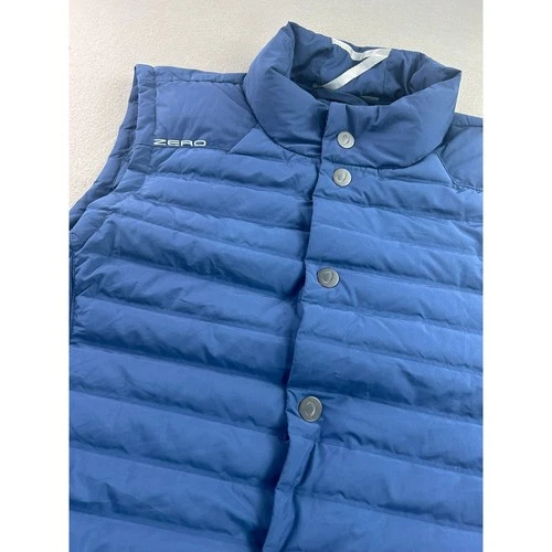 Zero Restriction Men Golf English Channel Vest Down Quilted Puffer Blue Snap L image 4
