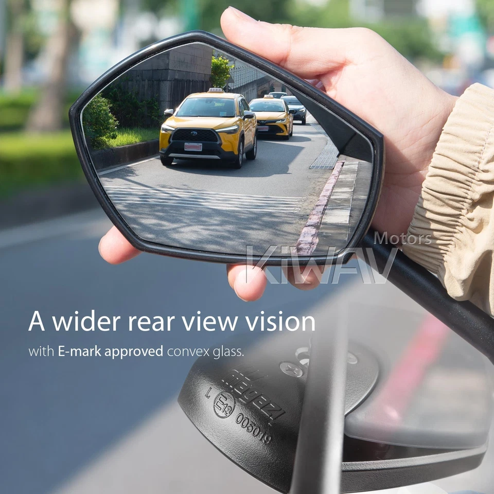 Magazi mirror model SHIELD black adjustable fits Yamaha Virago 920 1000 1100 - Imagem 4 de 4