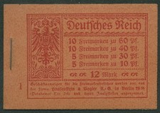 Dt. Reich 1921 Markenheftchen Germania/Ziffern MH 15 B postfrisch, siehe Hinweis